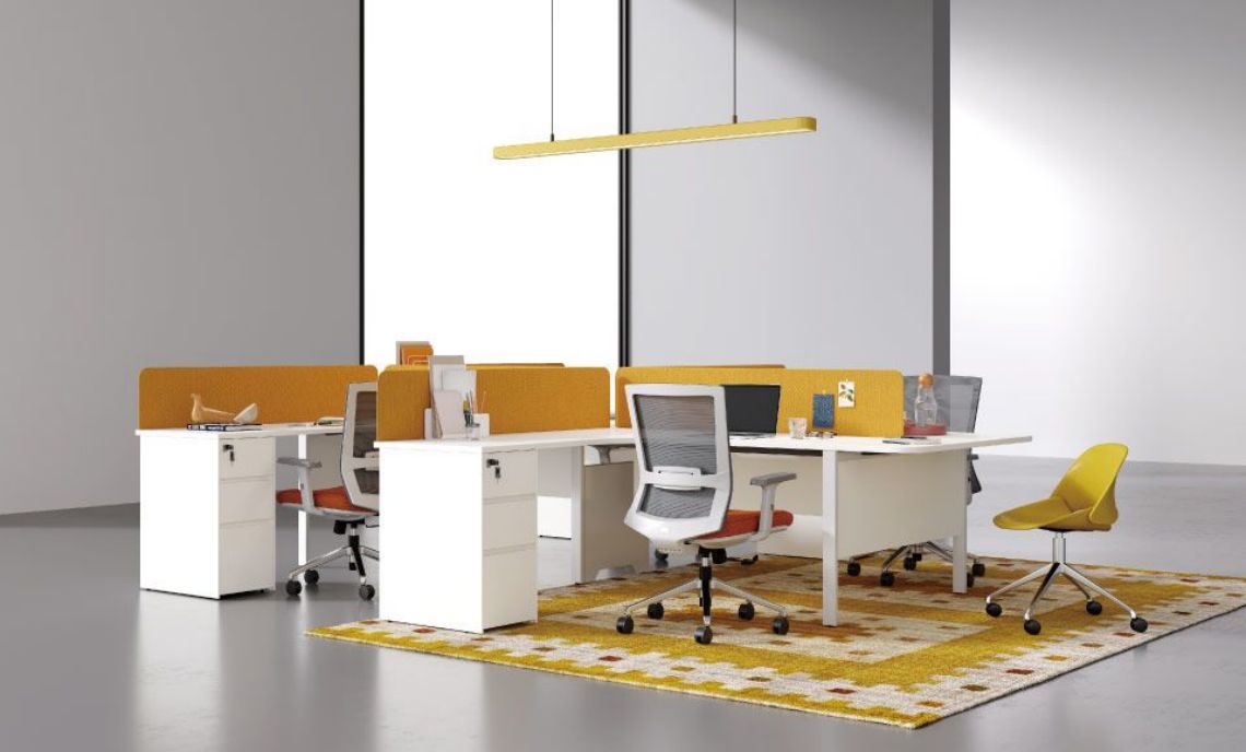 办公桌,颜色,办公室,办公空间,办公家具,工位